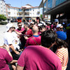 Fiesta granate por el partido entre Pontevedra y Ourense CF