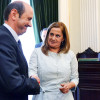 Rafael Louzán y Carmela SIlva en el pleno constitutivo de la Deputación