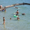 Praias de Poio e Marín durante a xornada calorosa do domingo 20 de agosto