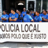 Concentración de protesta da Policía Local de Pontevedra