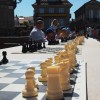 Partidas simultáneas de ajedrez en la Plaza de Santa María