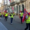 Marcha a pie entre Pontevedra y Vigo de los trabajadores del Parque de Maquinaria