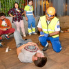Simulacro de accidente con feridos na estación de tren de Pontevedra