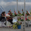 Mercado de flores en la plaza de A Ferrería 2015