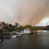 Tarefas de extinción do incendio en O Rañadoiro e Acevedo, en Ponte Sampaio
