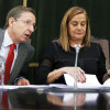 Carlos Cuadrado, Secretario General de la Deputación junto a Carmela Silva
