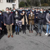 Minuto de silencio de los trabajadores de la sede de Froiz en Lourido por el fallecimiento de Magín Froiz