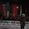 Cabeceira da manifestación celebrada o 15 de outubro en Pontevedra