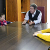 Niños de Anedia con el alcalde de Pontevedra