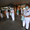 Concentracións do persoal sanitario en Montecelo e no Provincial reclamando seguridade laboral ante o Covid-19