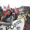 Marcha de los trabajadores de Elnosa, que incluyó un "escrache" en casa del alcalde