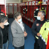 Visita do alcalde de Pontevedra, Miguel Anxo Fernández Lores, ao parque de bombeiros