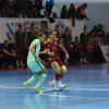 Partido entre as seleccións femininas de España e Portugal de fútbol sala na Seca