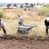 Trabajos de excavación en el yacimiento arqueológico de A Lanzada