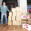 A asociación cultural O Torreiro, de Forzáns, entrega alimentos no comedor de San Francisco