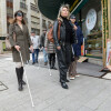 Recorrido a ciegas de la ONCE por la ciudad por el Día Internacional de las Personas con Discapacidad