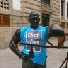 Campaña da APDR nas estatuas reclamando a marcha de Ence