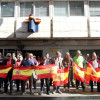 Concentración dos sindicatos policiais en apoio aos axentes das forzas da seguridade en Cataluña