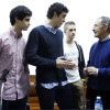 El profesor Ángel Carracedo con los alumnos Carlos de Frías, José Rodríguez y Valentín Estévez