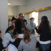 Votantes na delegación de Sanidade de Pontevedra
