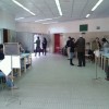 Ambiente de votación a primera hora de la mañana en el Centro Galego de Tecnificación Deportiva