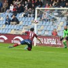 Arruabarrena remata sen éxito a porta no partido entre Pontevedra e Burgos en Pasarón