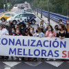 Protesta del vecindario de Monte Porreiro contra la peatonalización