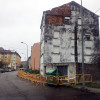 Derrubamento de parede na rúa Inferniño en Marín