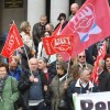 Manifestación de CCOO y UGT en defensa de las pensiones