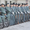 Gardas civís de Pontevedra en formación durante os actos do Día do Pilar