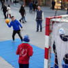Waterpolo en la plaza de la Peregrina promocionando las actividades de los próximos días