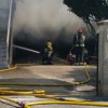 Incendio en una vivienda en el lugar de A Barcia, en Marcón