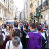 Gente por las calles en la Feira Franca