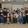 Foto de familia dos gañadores do I Open Internacional de Xadrez de Pontevedra