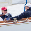 Juan Carlos I y Pedro Campos navegando en Sanxenxo