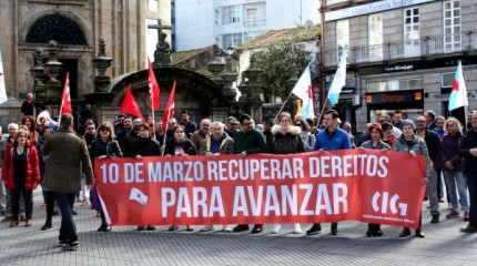 Manifestación da CIG en defensa dos dereitos dos traballadores
