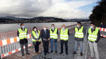 Visita ás obras do paseo marítimo de Pontevedra a Marín  