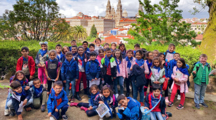 O alumnado do CEIP de Ponte Sampaio visita Santiago de Compostela  