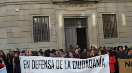 Protesta del sector judicial contra la nueva Ley de Tasas Judiciales