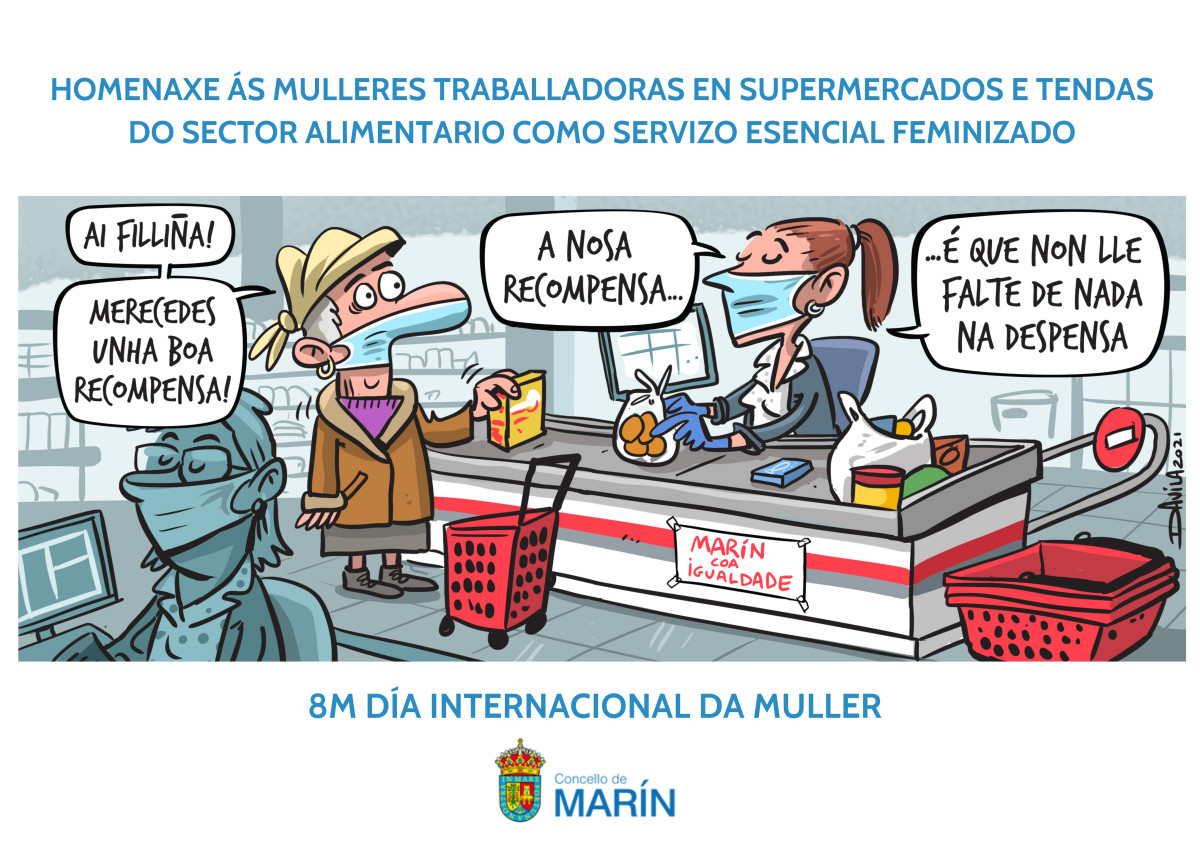 As traballadoras do sector da alimentación, protagonistas do 8M en Marín -  Pontevedra Viva