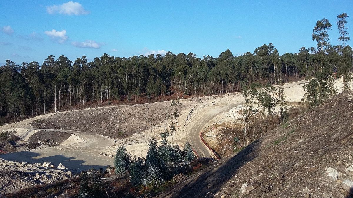 Obras de construcción de la A-57 en Marcón