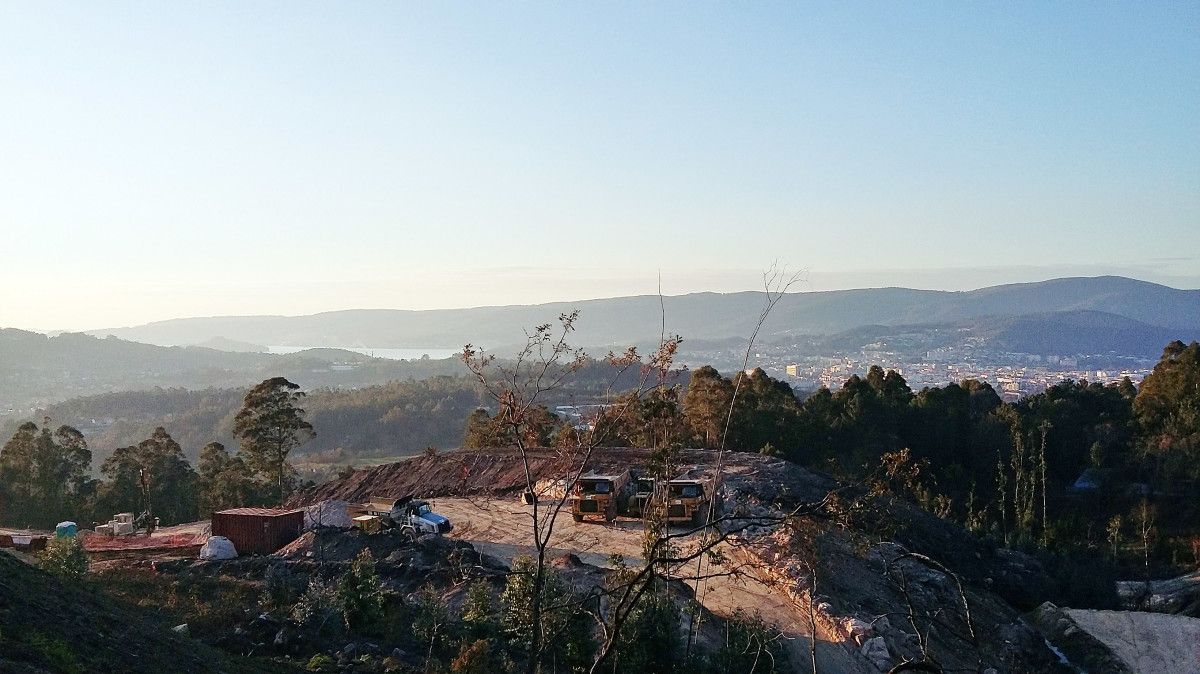 Obras de construcción de la A-57 en Marcón