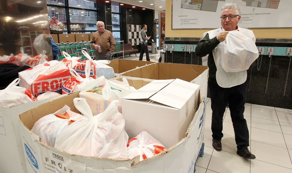 Entrega de comida para elº Banco de Alimentos