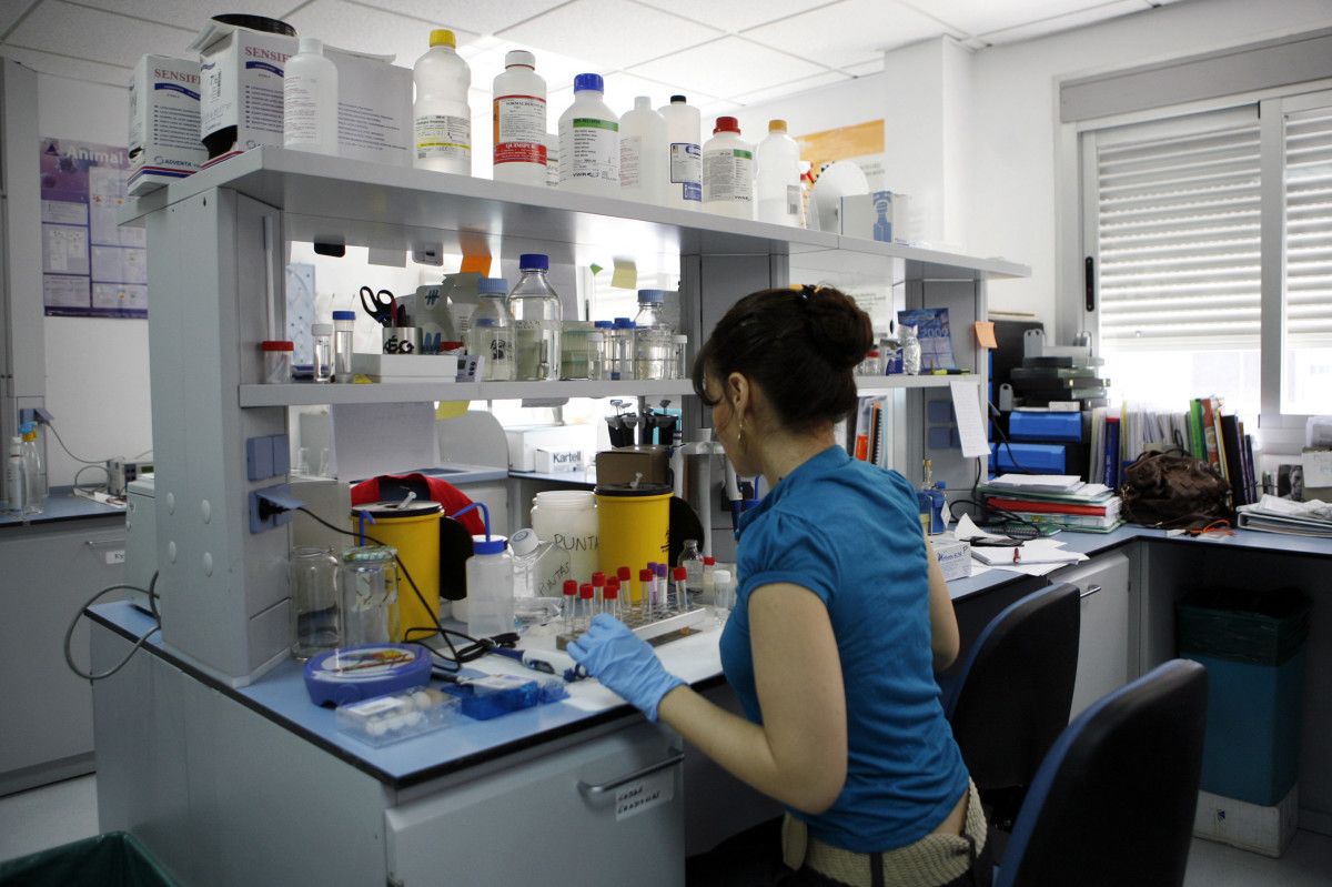 Trabajo en un laboratorio