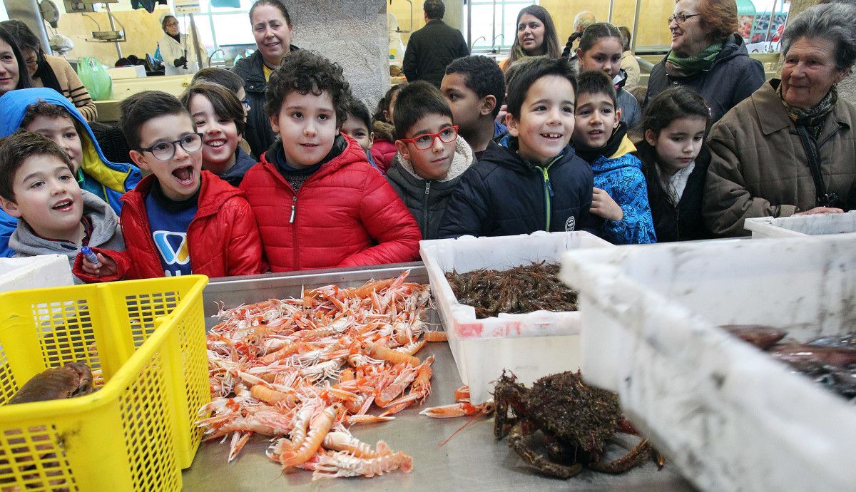 Visita guiada del Ganapán para acercar a los escolares al mercado