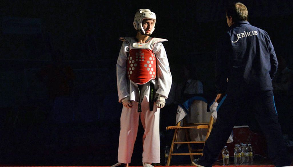 Sara Cortegoso, durante una competición