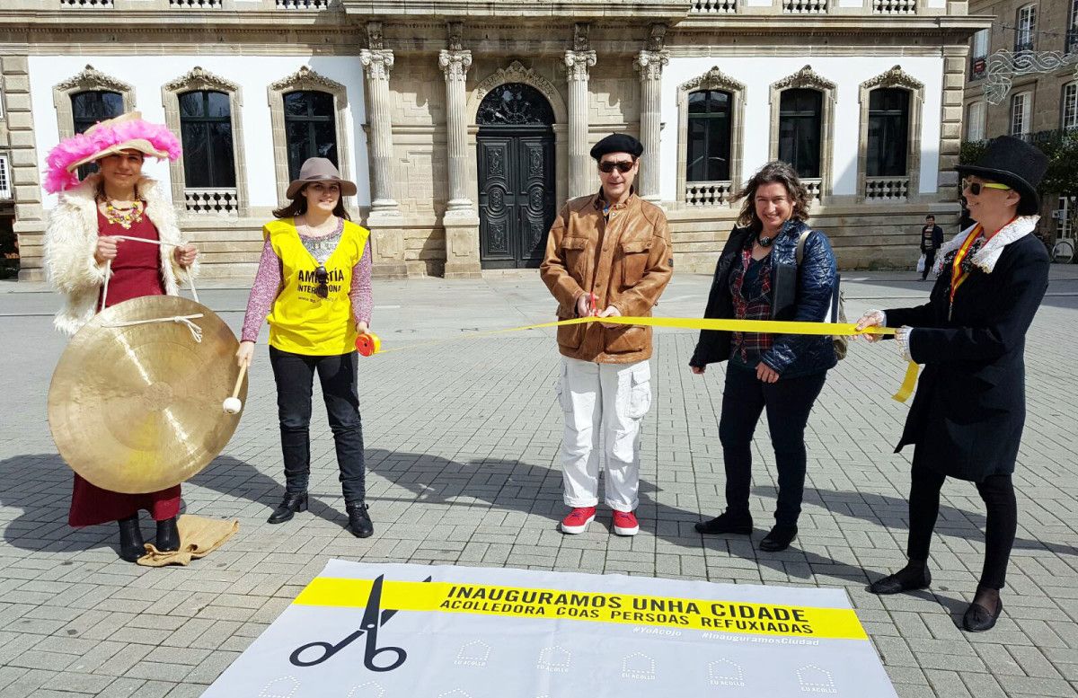 Acto en favor de los refugiados celebrado en Pontevedra