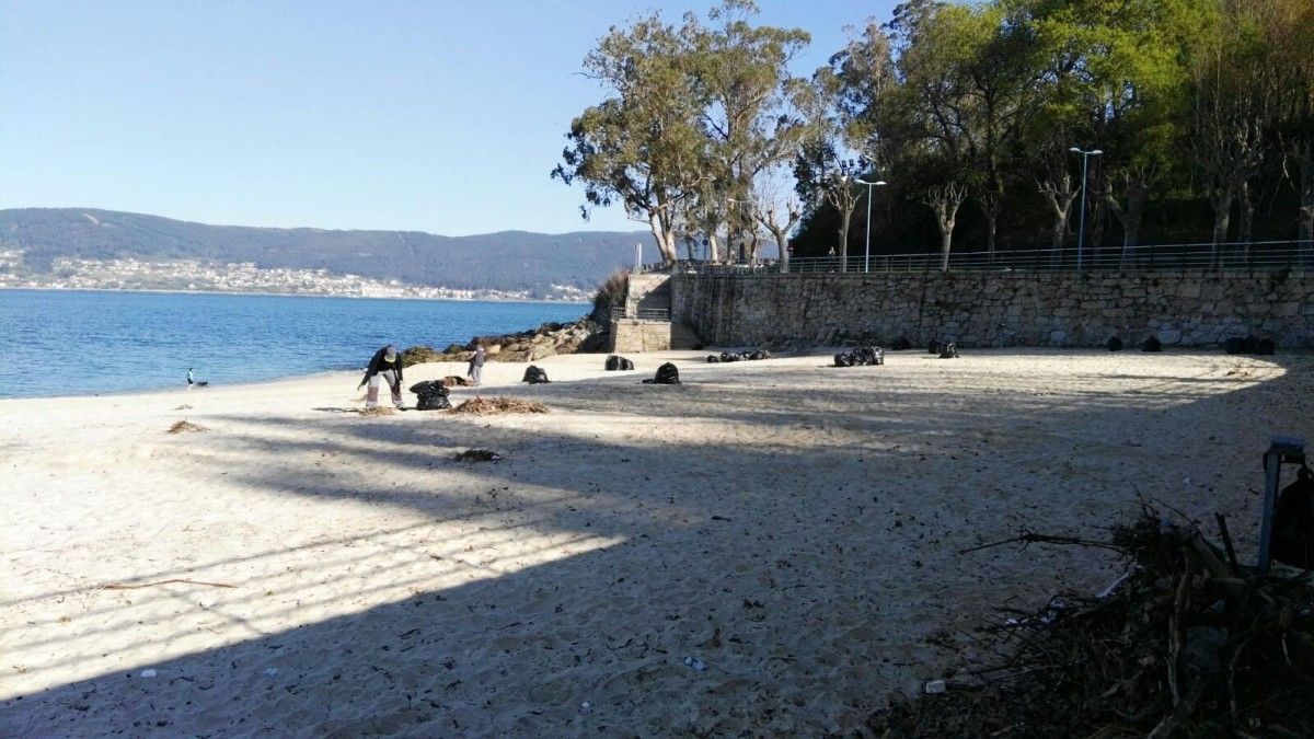 Limpieza de las playas y de las vías de acceso a los arenales de Marín