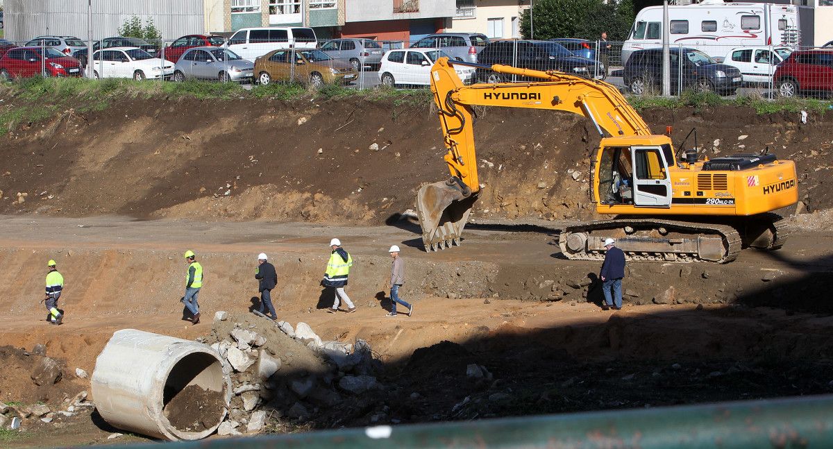 Obras de construción do novo edificio xudicial da Parda