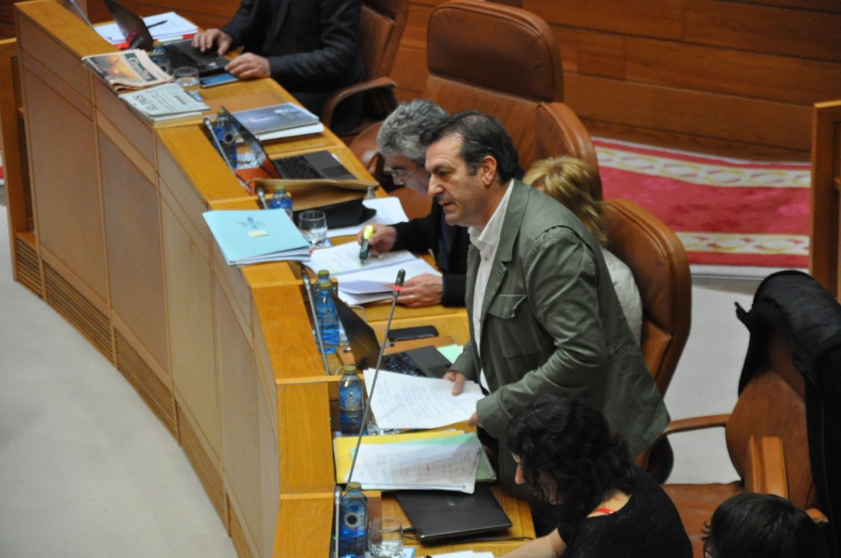 O deputado do BNG, Luis Bará no Parlamento galego